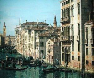 Entrance to the Grand Canal: Looking West, c.1738-42 (detail-2) by (Giovanni Antonio Canal) Canaletto