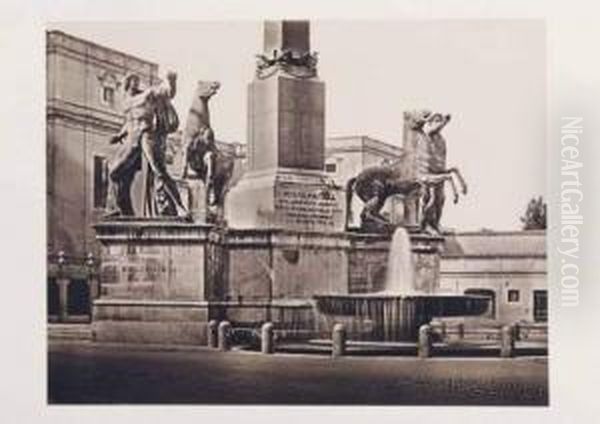 La Fontaine Et Les Statues Des Dioscures, Sur La Place De La Colline Quirinale. - view 1