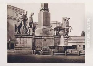 La Fontaine Et Les Statues Des Dioscures, Sur La Place De La Colline Quirinale. La Fontaine Et Les Statues Des Dioscures, Sur La Place De La Colline Quirinale.
