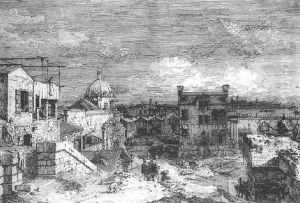 Imaginary View Of Venice by (Giovanni Antonio Canal) Canaletto