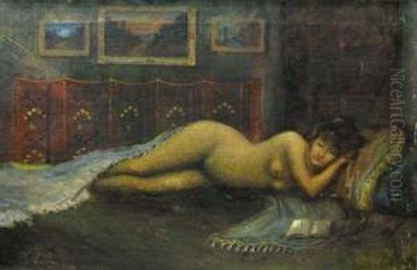 "sally", Signed At Bottom Right In Brown, Oil On Canvas, Dated 1911, 4x6cm - view 1