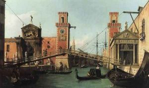 Entrance to the Arsenal by (Giovanni Antonio Canal) Canaletto