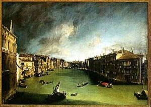 The Grand Canal, View of the Palazzo Balbi towards the Rialto Bridge, 1724 by (Giovanni Antonio Canal) Canaletto