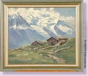 Chalets De Charlanoz Et Le Mont Blanc