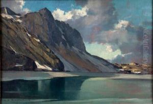 Le Lac Cornu. by Charles Henry Contencin