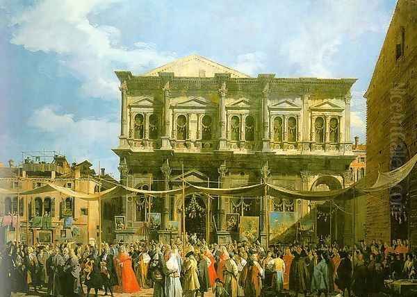 Venice- The Feast Day of St. Roch (The Doge Visiting the Church and the Scuola di San Rocco) 1735 - view 1