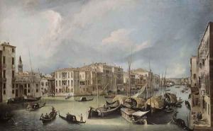 Grand Canal in Venice with the Rialto Bridge, c.1726-30 by (Giovanni Antonio Canal) Canaletto