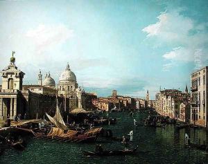 Entrance to the Grand Canal: Looking West, c.1738-42 by (Giovanni Antonio Canal) Canaletto