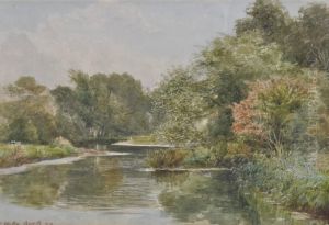 Thames Backwater Nearhenley by Ebenezer Wake Cook