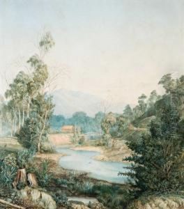 Victorian River Scene