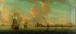 Animated Harbor View With Distant Minarets