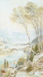 An Alpine Town By A River An Alpine Town By A River