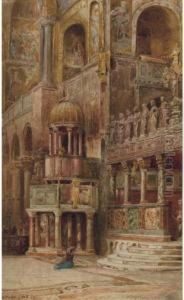 In The Basilico San Marco, Venice by Ebenezer Wake Cook