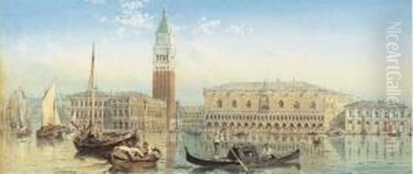 The Doge's Palace And The Campanile Of St. Mark's From The Grand Canal, Venice by Ebenezer Wake Cook