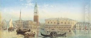 The Doge's Palace And The Campanile Of St. Mark's From The Grand Canal, Venice by Ebenezer Wake Cook