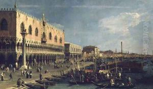 Palazzo Ducale and the Riva degli Schiavoni, Venice by (Giovanni Antonio Canal) Canaletto