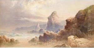 A Pair Of Coastal Scenes by William Cook Of Plymouth
