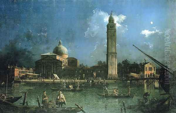 Night-time Celebration Outside the Church of San Pietro di Castello - view 1