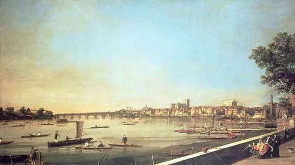 London, the Thames at Westminster and Whitehall from the Terrace of Somerset House, c.1750-51 - view 1