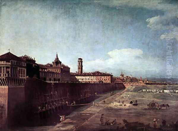 Torino, veduta del Palazzo reale da fuori le mura - view 1