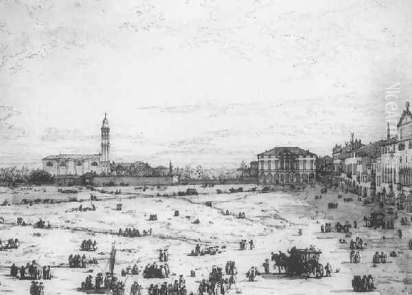 Padua The Prato Della Valle With Santa Giustinia And The Church Of Misericordia 2 - view 1