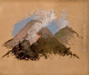 Etude De Volcan by Pierre Oliver Joseph Coomans
