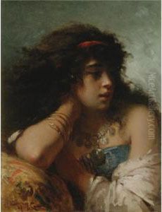 Odalisque by Pierre Oliver Joseph Coomans