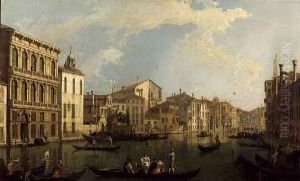 Venice- the Grand Canal from the Palazzo Flangini to S. Marcuolo by (Giovanni Antonio Canal) Canaletto