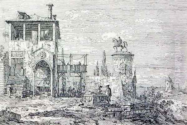 Landscape with an Equestrian Monument - view 1