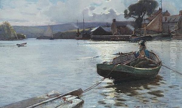 Untitled (river Landscape With Moored Boat) - view 1