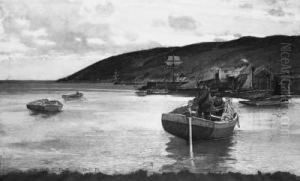 Fishing Smacks Off The Coast