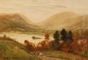 Lakeland View With Cattle On A Track Way To The Fore And Distant Hills