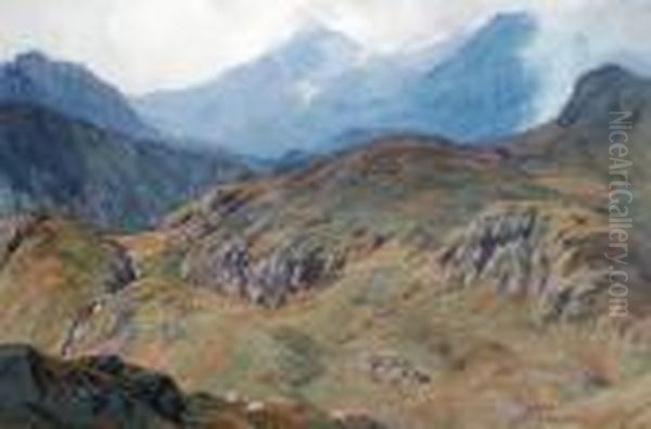 Snowdon From Gwynant Pass, Near Pen-y-gwryd. North Wales - view 1