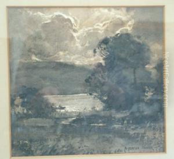 Moonlight On Coniston Lake - view 1