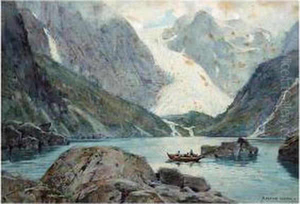 Rowing Boat On A Lake - view 1