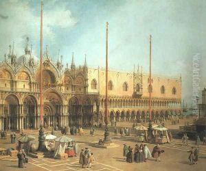 Piazza San Marco - Looking Southeast by (Giovanni Antonio Canal) Canaletto