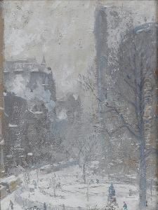 Bowling Green In A Blizzard, New York