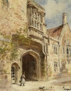St. Andrews Townscape With Figure by Colin Campbell Cooper