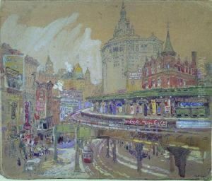Chatham Square, New York City by Colin Campbell Cooper