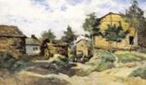 Op Het Erf by Joseph Theodore Coosemans