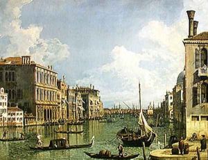 View of the Grand Canal by (Giovanni Antonio Canal) Canaletto