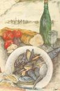 Las Uns Muscheln Essen by Charles West Cope