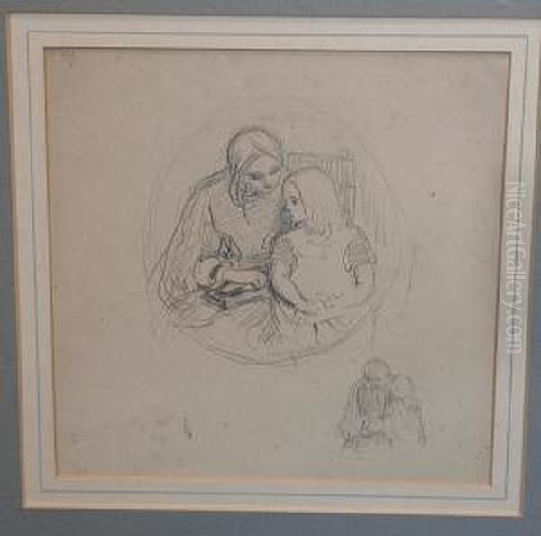 Study Of Mother And Child by Charles West Cope