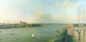 View of the Thames and Westminster Bridge, c.1746-47