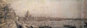 The Thames and the City of London from the Terrace of Somerset House by (Giovanni Antonio Canal) Canaletto
