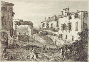 Le Porte de Dolo by (Giovanni Antonio Canal) Canaletto