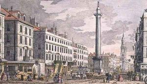 Monument erected in Memory of the Fire of London by (Giovanni Antonio Canal) Canaletto