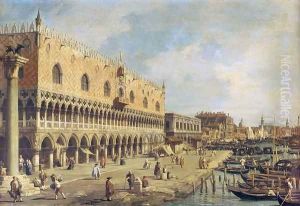 The Riva degli Schiavoni, Venice by (Giovanni Antonio Canal) Canaletto