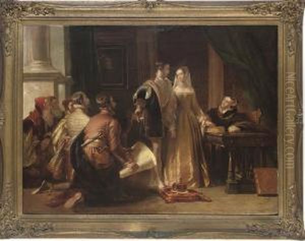 The Offer Of The Crown To Lady Jane Grey By The Dukes Of Northumberland And Suffolk - view 1