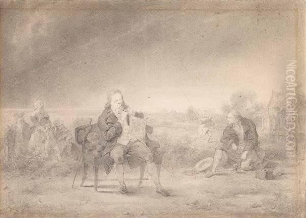 Drawing Of Benjamin Franklin - view 1